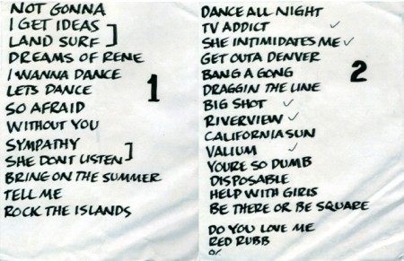 Cliches Set List