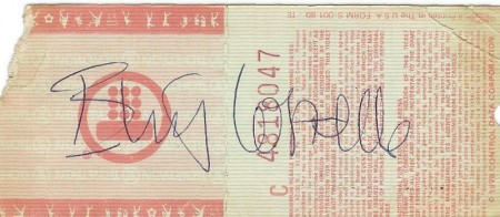 Ticket Back with Elvis' Autograph